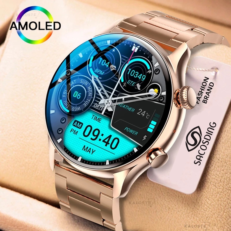 2023 NFC Smartwatch  AMOLED HD ũ ׻ ÷ ð  ȭ IP68  Ʈ ġ Ｚ ȭ